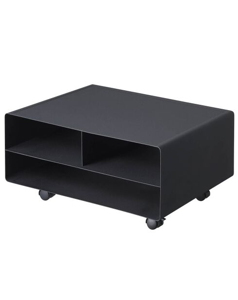 Meuble de rangement pour imprimante Tower noir - 48x37x19 cm