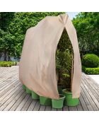 2 Housses d'hivernage pour plantes beiges - 200x240 cm