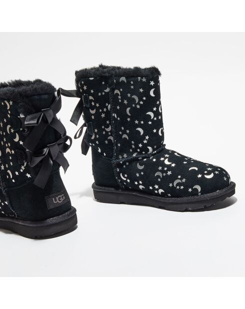 Boots fourrées Laine en Velours de cuir Bailey BoMoon and Stars noires