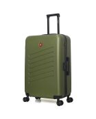 Maleta de cabina XXS con 4 ruedas dobles Zurich, 42 cm, verde caqui