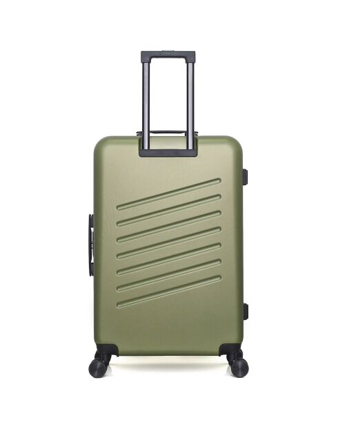 Maleta de cabina XXS con 4 ruedas dobles Zurich, 42 cm, verde caqui