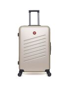 Valise Moyen Séjour 4 roues doubles Zurich 65 cm beige