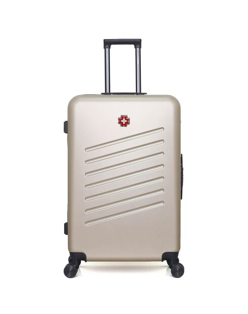 Valise Moyen Séjour 4 roues doubles Zurich 65 cm beige