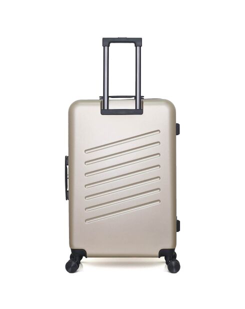 Valise Moyen Séjour 4 roues doubles Zurich 65 cm beige