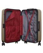 Valise Moyen Séjour 4 roues doubles Zurich 65 cm beige