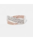 Bague Drapery Diamants 0.49 ct or bicolore