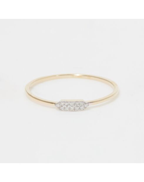 Bague Justine Diamants 0.04 ct or jaune
