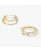 Boucles d'oreilles Claudia Diamants 0.09 ct or jaune