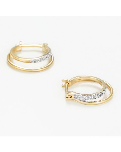 Claudia Diamantohrringe aus 0,09 Karat Gelbgold