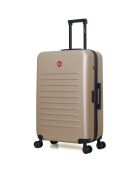 Valise Long Séjour 4 roues doubles Wil 75 cm beige