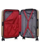 Valise Moyen Séjour 4 roues doubles Wil 65 cm beige