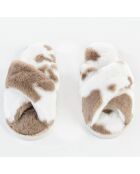 Mules Lydia blanc/marron