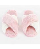 Mules Madeline rose/blanc