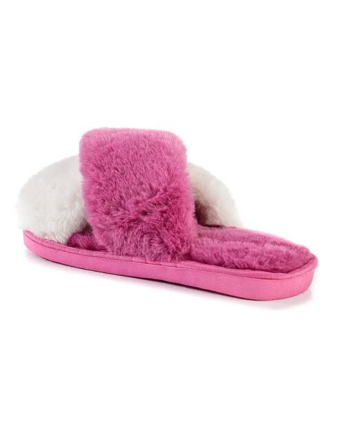 Mules Peyton fuchsia/blanc