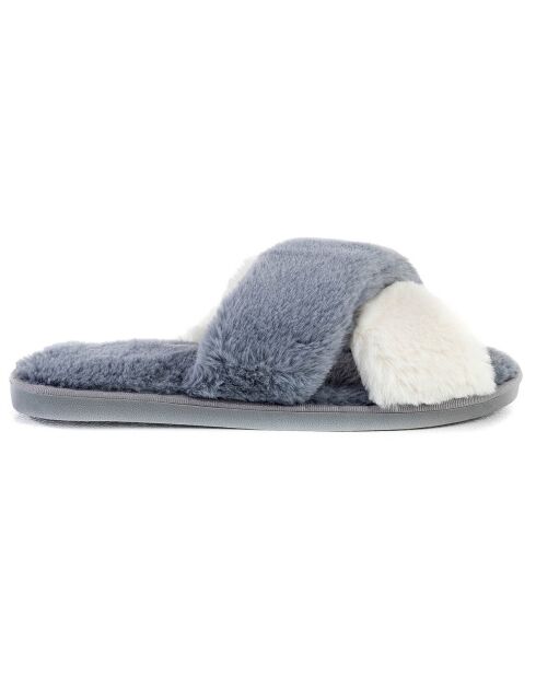 Mules Julia gris/blanc