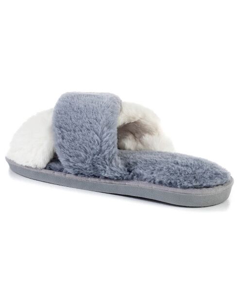 Mules Julia gris/blanc