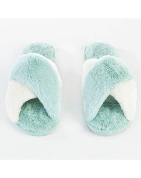 Mules Rylee bleu/blanc