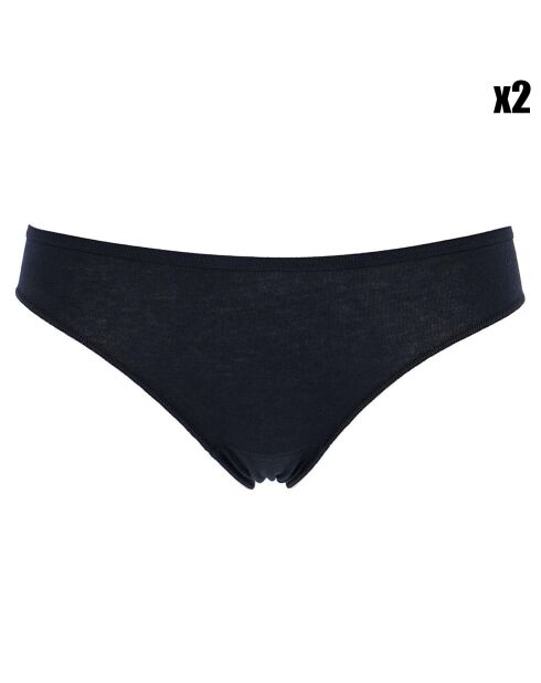 2 Culottes Mini en coton Jenna noires