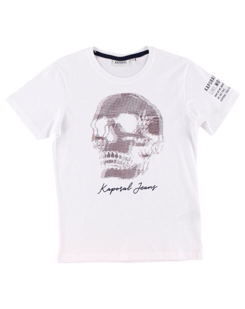 T-Shirt en Coton Tête de Mort blanc