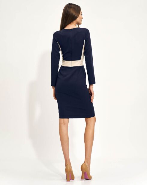 Marineblaues Kleid Gaîana