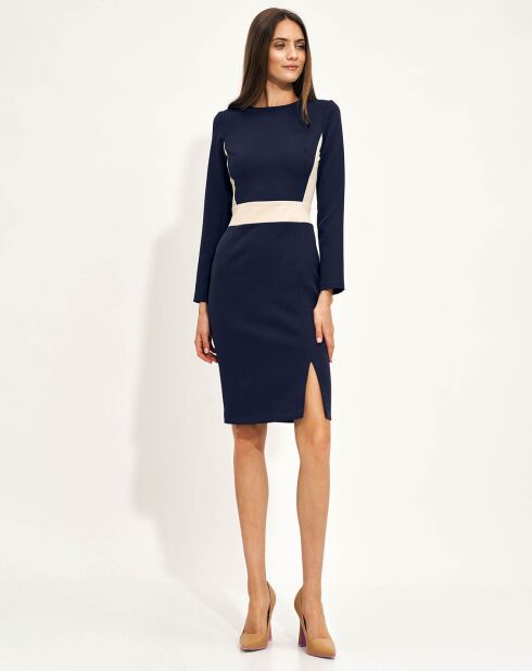 Marineblaues Kleid Gaîana