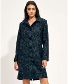 Manteau Eumelia fleuris bleu