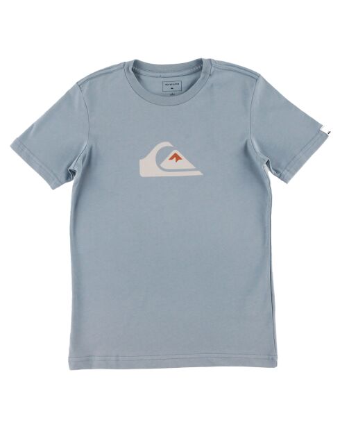 T-Shirt en Coton Logo Mer Montagne bleu clair