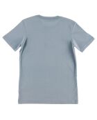 T-Shirt en Coton Logo Mer Montagne bleu clair