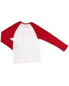 T-Shirt en Coton Raglan bicolore rouge/blanc