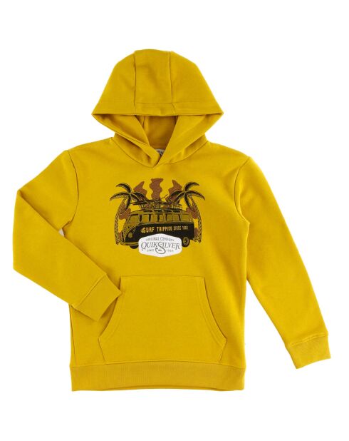 Sweat Magic Van en Coton bio mélangé jaune moutarde