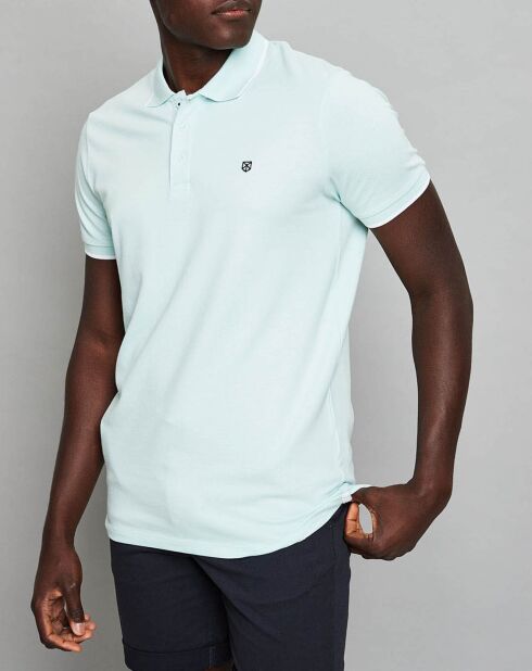 Jprblastretch himmelblaues Polohemd