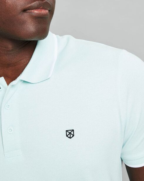 Jprblastretch himmelblaues Polohemd