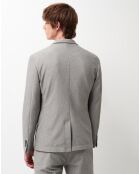 Veste de costume extraslim Bsoap gris chiné clair