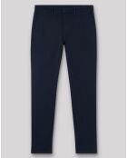 Pantalon slack slim molleton bleu foncé