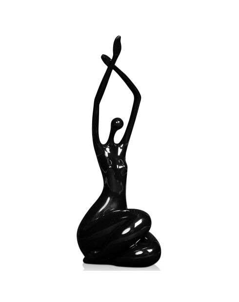 Sculpture en résine Réveil petit noire - 37x23x17 cm