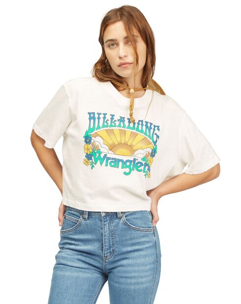 T-Shirt Billabong x Wrangler Made It blanc