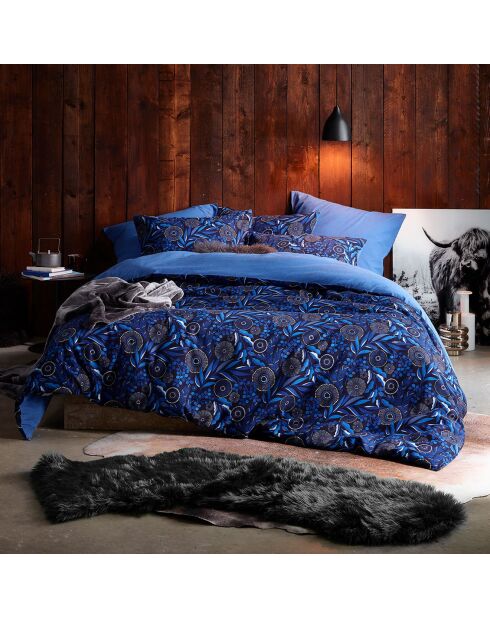 Bettbezug-Set Moonflower, kobaltblau