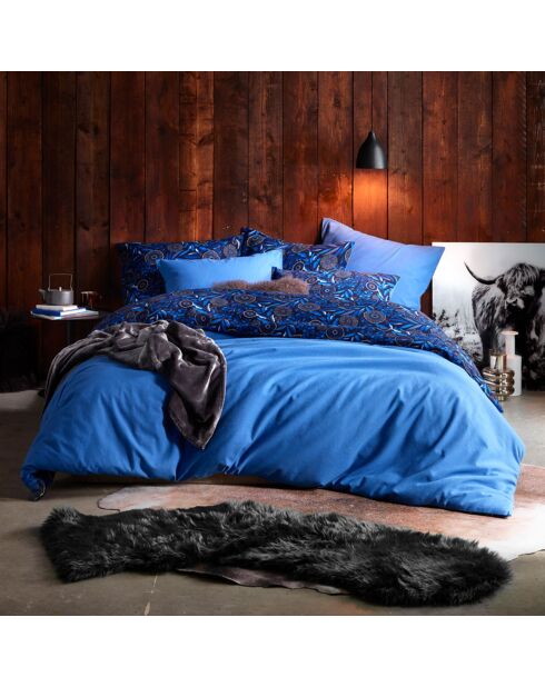 Bettbezug-Set Moonflower, kobaltblau