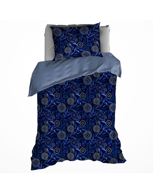 Bettbezug-Set Moonflower, kobaltblau
