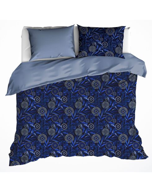 Bettbezug-Set Moonflower, kobaltblau