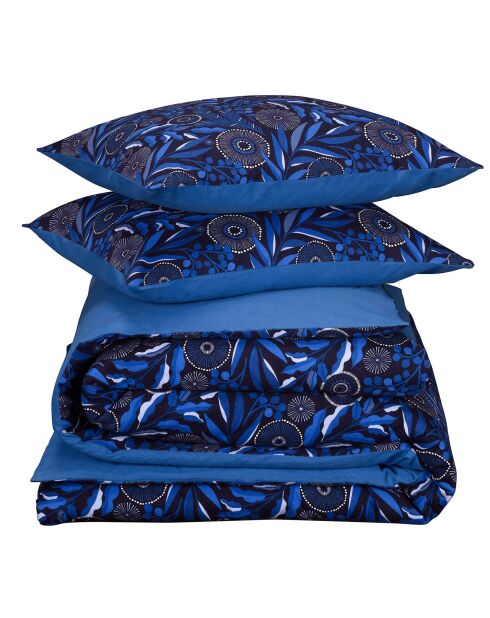 Bettbezug-Set Moonflower, kobaltblau