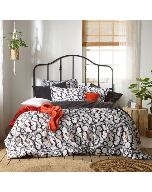 Parure housse de couette Lilypad noire