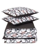 Parure housse de couette Lilypad noire