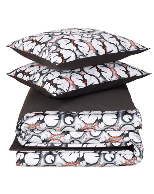 Parure housse de couette Lilypad noire