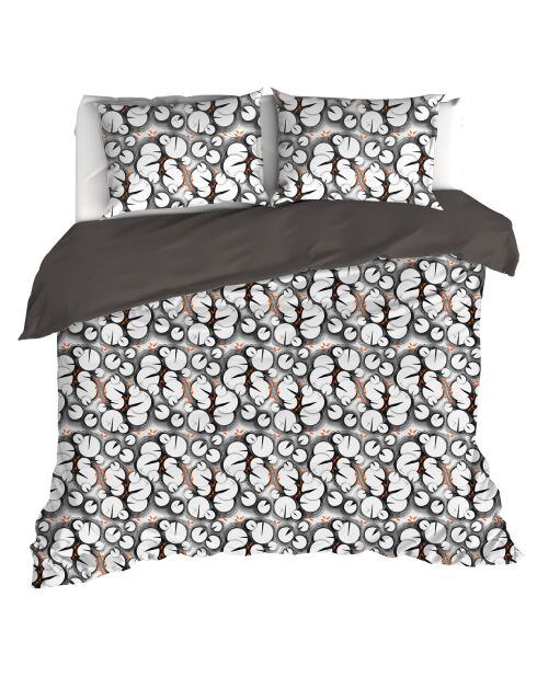 Parure housse de couette Lilypad noire