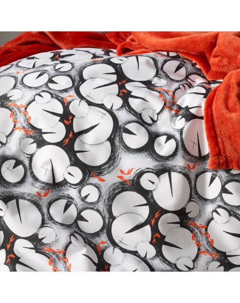 Parure housse de couette Lilypad noire