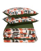 Parure housse de couette percale de coton Lisboa grenoble green