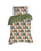 Parure housse de couette percale de coton Lisboa grenoble green