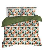 Parure housse de couette percale de coton Lisboa grenoble green