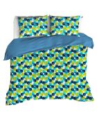 Parure housse de couette percale de coton Whimsy bleu blizzard